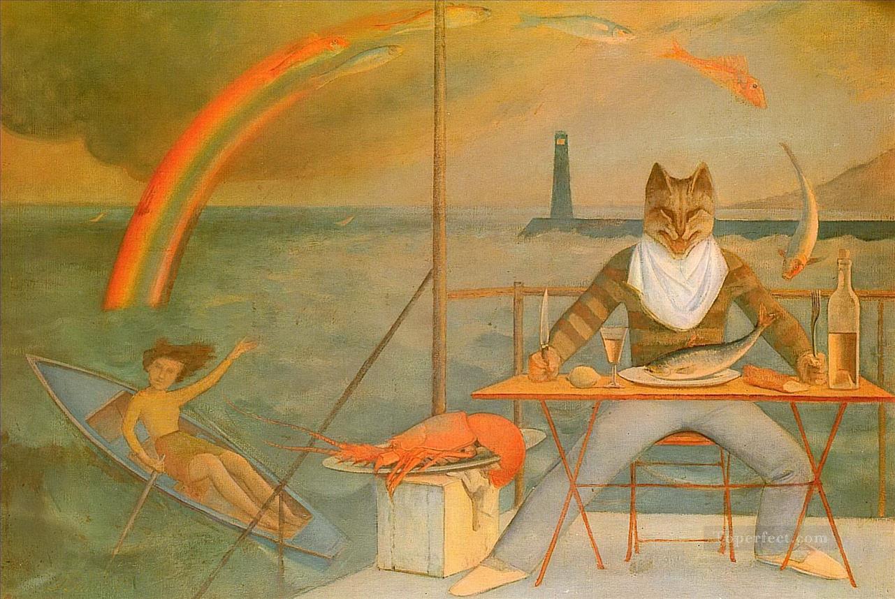 Le chat méditerranéen Peintures à l'huile